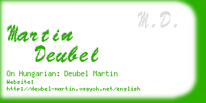 martin deubel business card